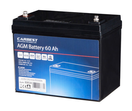 Carbest Deep-Cycle AGM-Power Line Batterie 60 Ah - 134 Ah