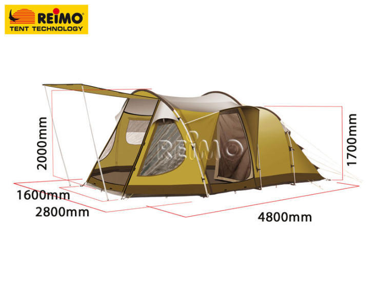 Reimo Campingzelt Bregenz 2, Family Edition Z5, Familienzelt für 4 Personen
