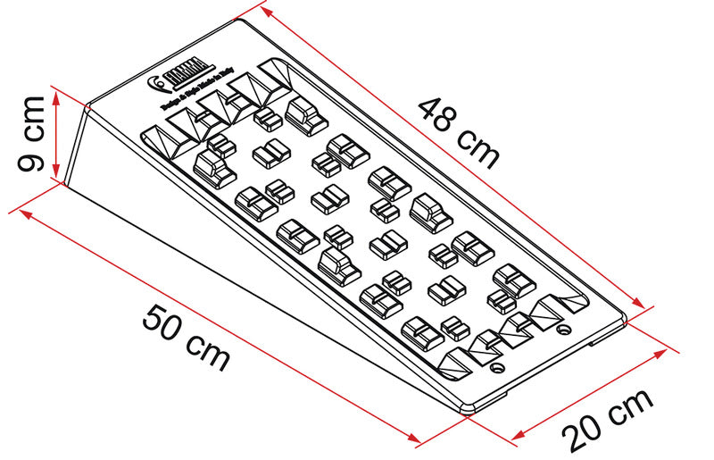 Fiamma Ausgleichskeil-Set Level System Magnum 2Stk. für Busse wie VW T4, T5, T6 usw. Hersteller-Artikel-Nr. 97901-015 R: 91249