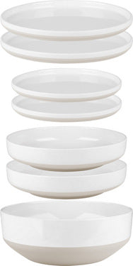 Brunner Melamin-Geschirr-Set Odette - Set1 - 16-teilig - Für 4 Personen / Set2 - 7tlg