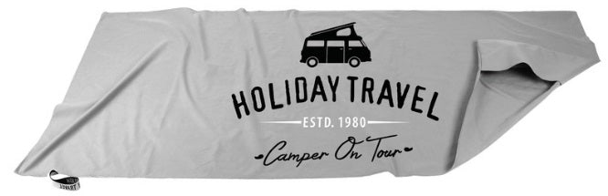 Holiday Travel by REIMO Mikrofaser-Handtuch CANNON BEACH, 200x80cm, grau, 240g/m2