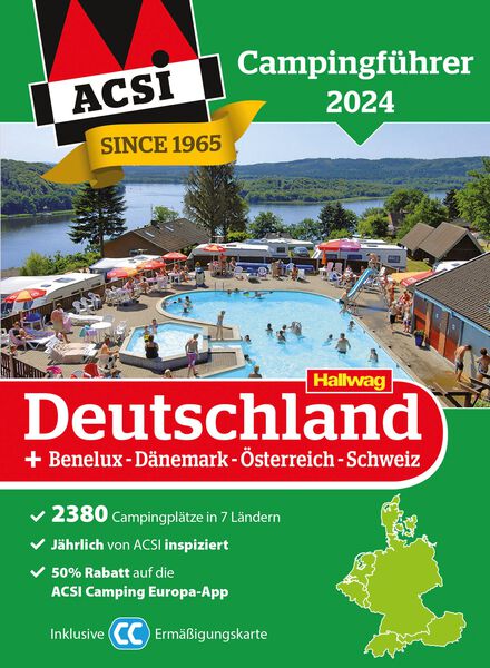 ACSI CampingCard 2024 / Stellplatzführer, Campingführer Deutschland oder Europa