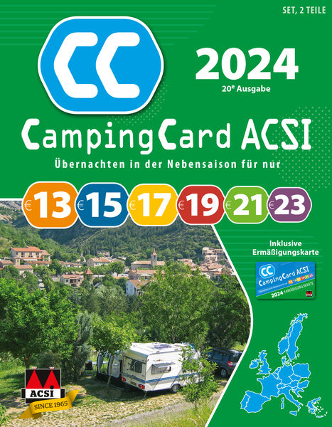 ACSI CampingCard 2024 / Stellplatzführer, Campingführer Deutschland oder Europa