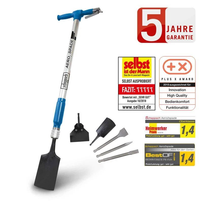 Scheppach AERO²SPADE Druckluftspaten 6,3b Drucklufthammer Spaten Druckluftmeißel