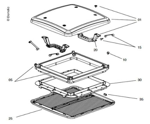 Dometic Mini Heki Style - 40 x 40 cm - Ohne Zwangsbelüftung