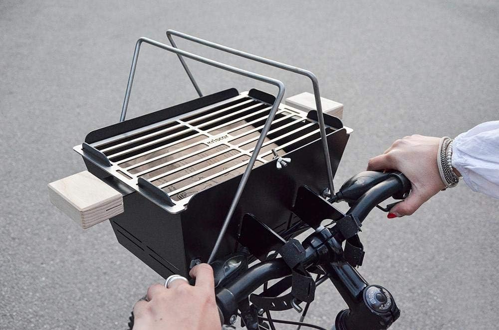 Knister Light + mobiler Grill mit Fahrradhalterung Campinggrill
