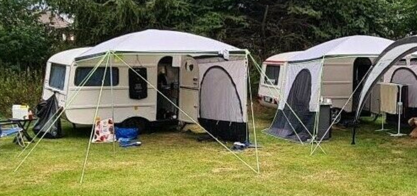 Brunner Sonnensegel Sonnendach Vanshell ideal für Vans, VW T4, T5, T5, DDR Wohnwagen und Campingbusse & IFA QEK Junior / Aero / Bastei Vorzelt