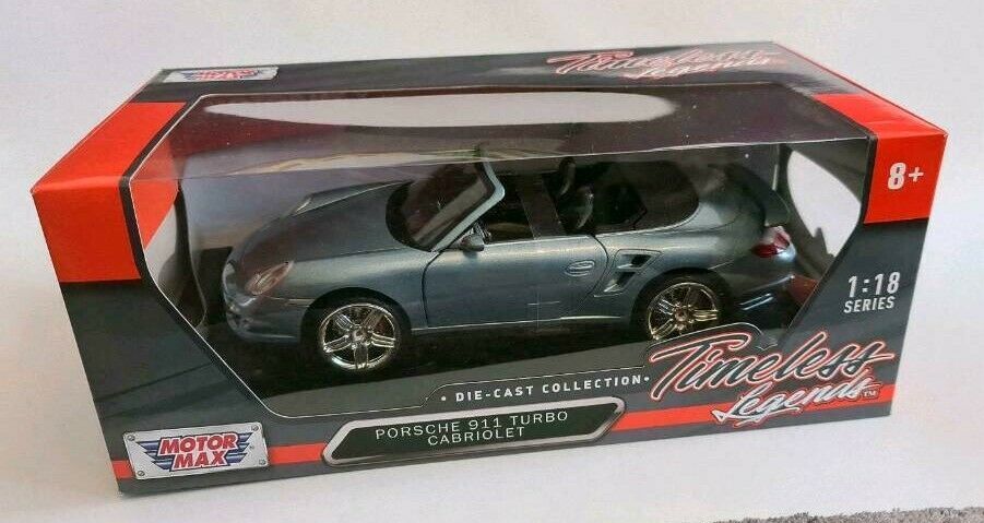Porsche 911 Turbo Cabrio Cabriolet 1:18 Motor Max *NEU* Metall