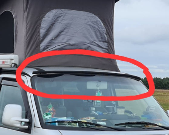 Spoilerprofil 1,6m für Schlafdach - schwarz VW T4 T5 T6