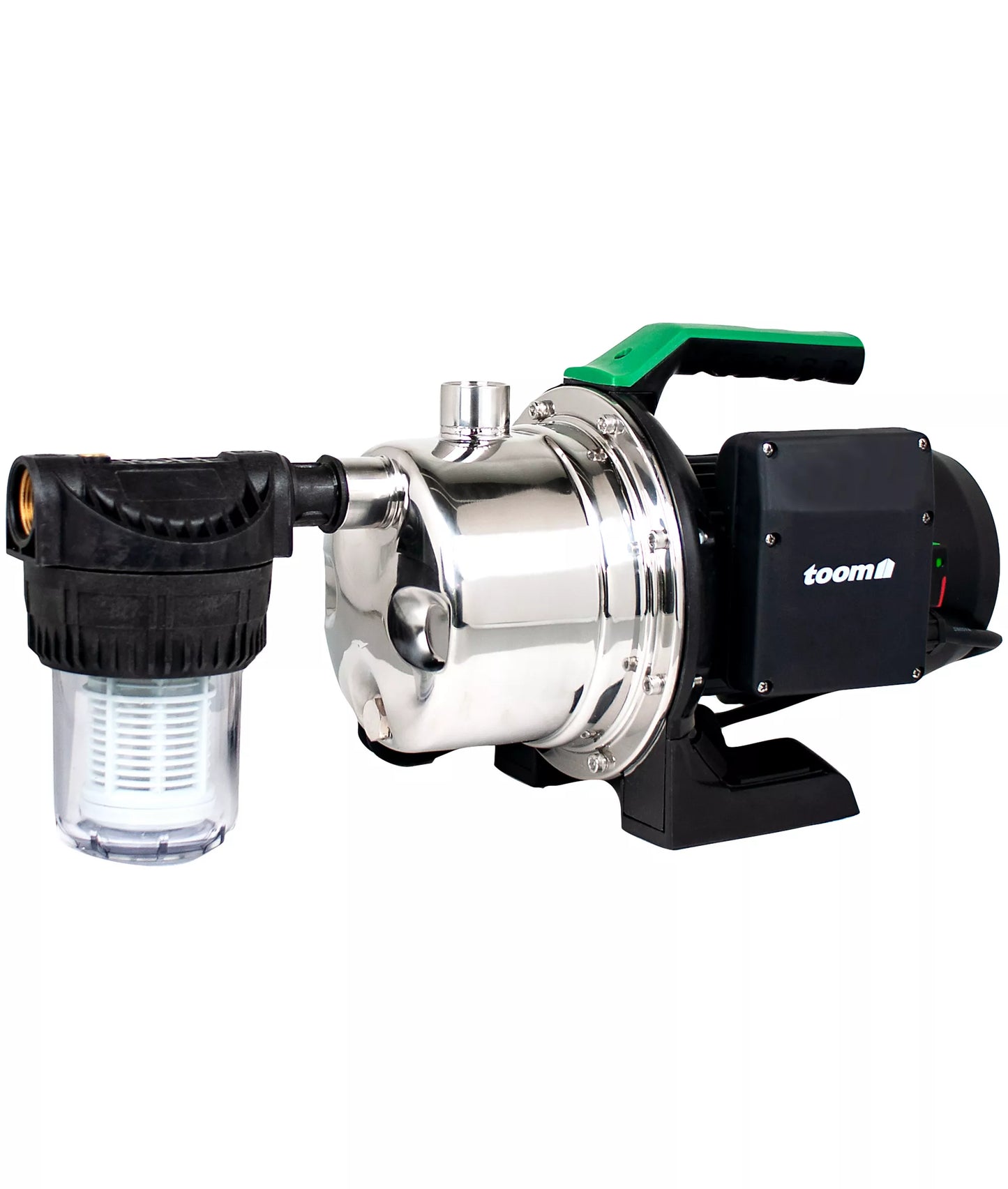 Toom Gartenpumpe GP 5000 IF 1150W, 5000 l/h, 4,5 bar, 45m Förderhöge, 9m Ansaughöhe, Edelstahlgehäuse