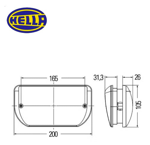 Hella 12V Vorzeltleuchte Vorzeltbeleuchtung - ideal passend für Hobby, Hymer, Knaus, Tabbert, Westfalia, Bürstner, TEC, Eriba, Lord Münsterland
