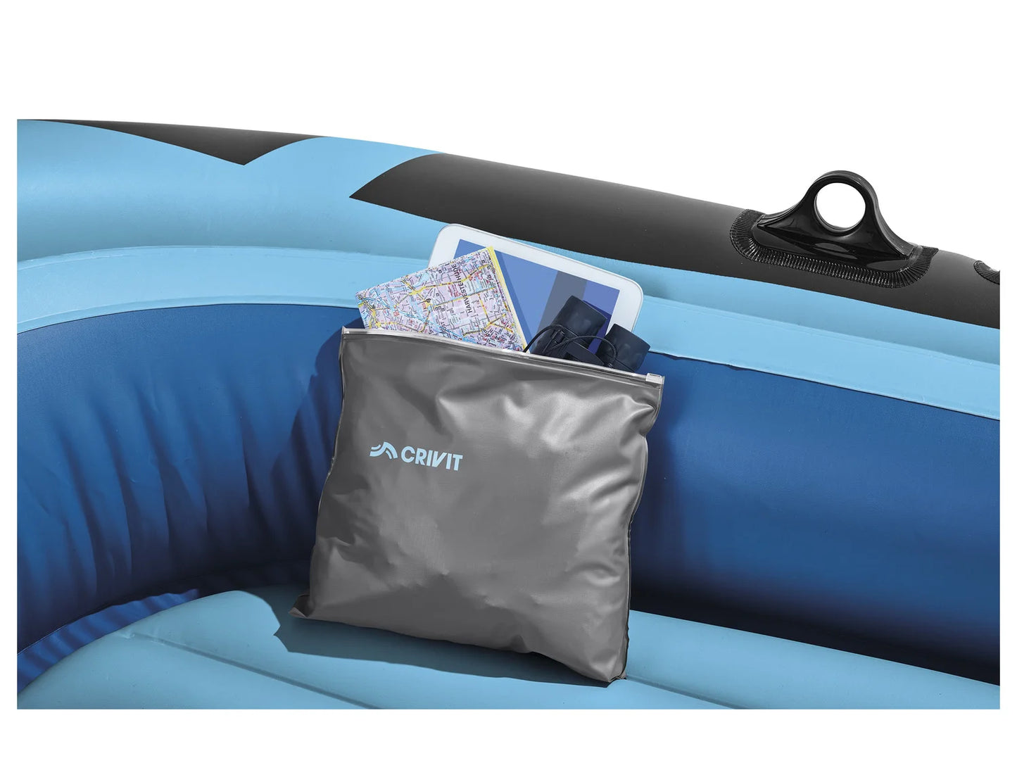 CRIVIT 2-Personen-Schlauchboot, erhöhter Wand- und Bugbereich, incl. Paddel
