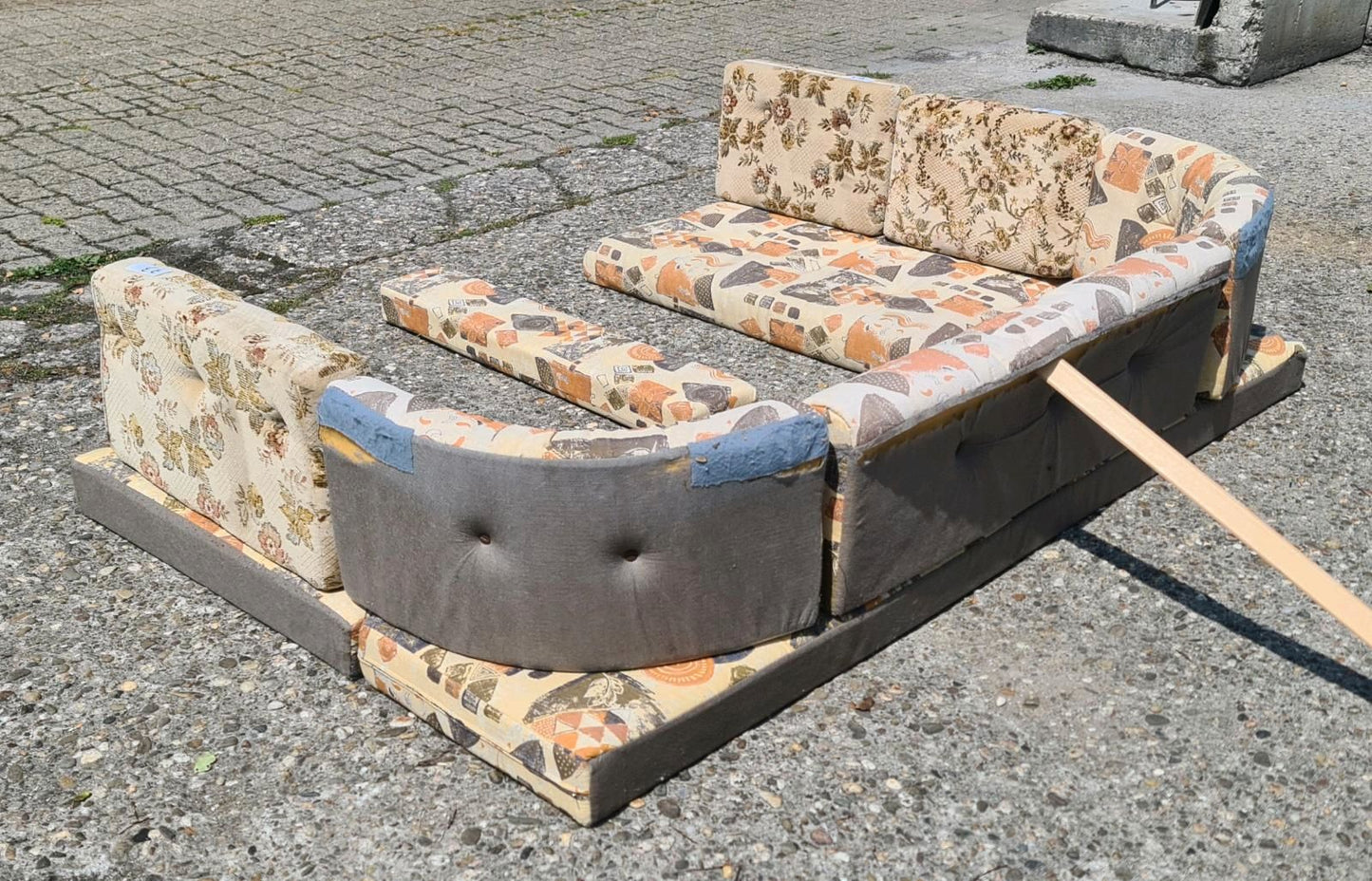 Rundsitzgruppe Sitzgruppe Polster Hobby Wohnwagen Knaus Fendt, Maße: 166 / 139 x 212 cm