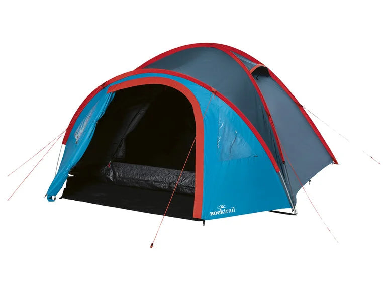 Rocktrail Doppeldachzelt 4 Personen, verdunkeltes Campingzelt