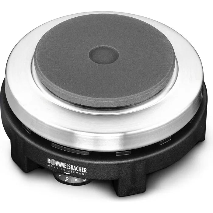 Rommelsbacher Automatik-Reisekochplatte RK501 / RK 501, Kochplatte 500 Watt, schwarz/silber