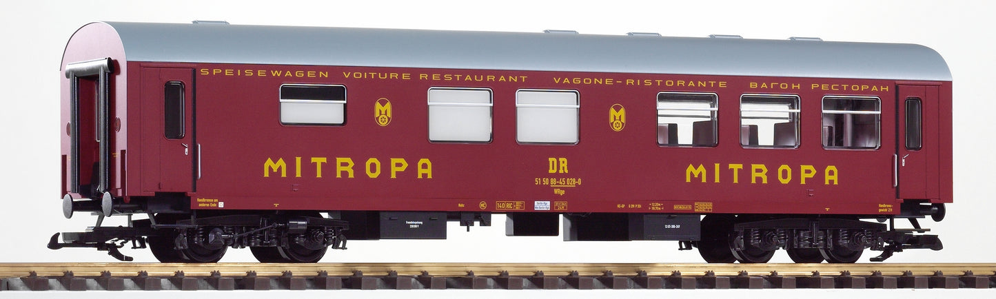 Piko Gartenbahn Personenwagen 37652-4 Reko-Speisewagen Mitropa DDR Spur G Wagen-Nr. 51 50 88-45 022-3