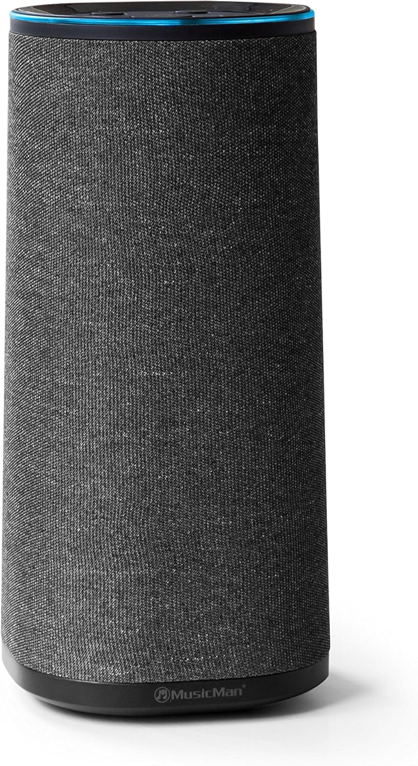Technaxx MusicMan WiFi Multiroom Soundstation 4756 WLAN-Lautsprecher für Musikstreaming Alexa Sprachsteuerung, anthrazit