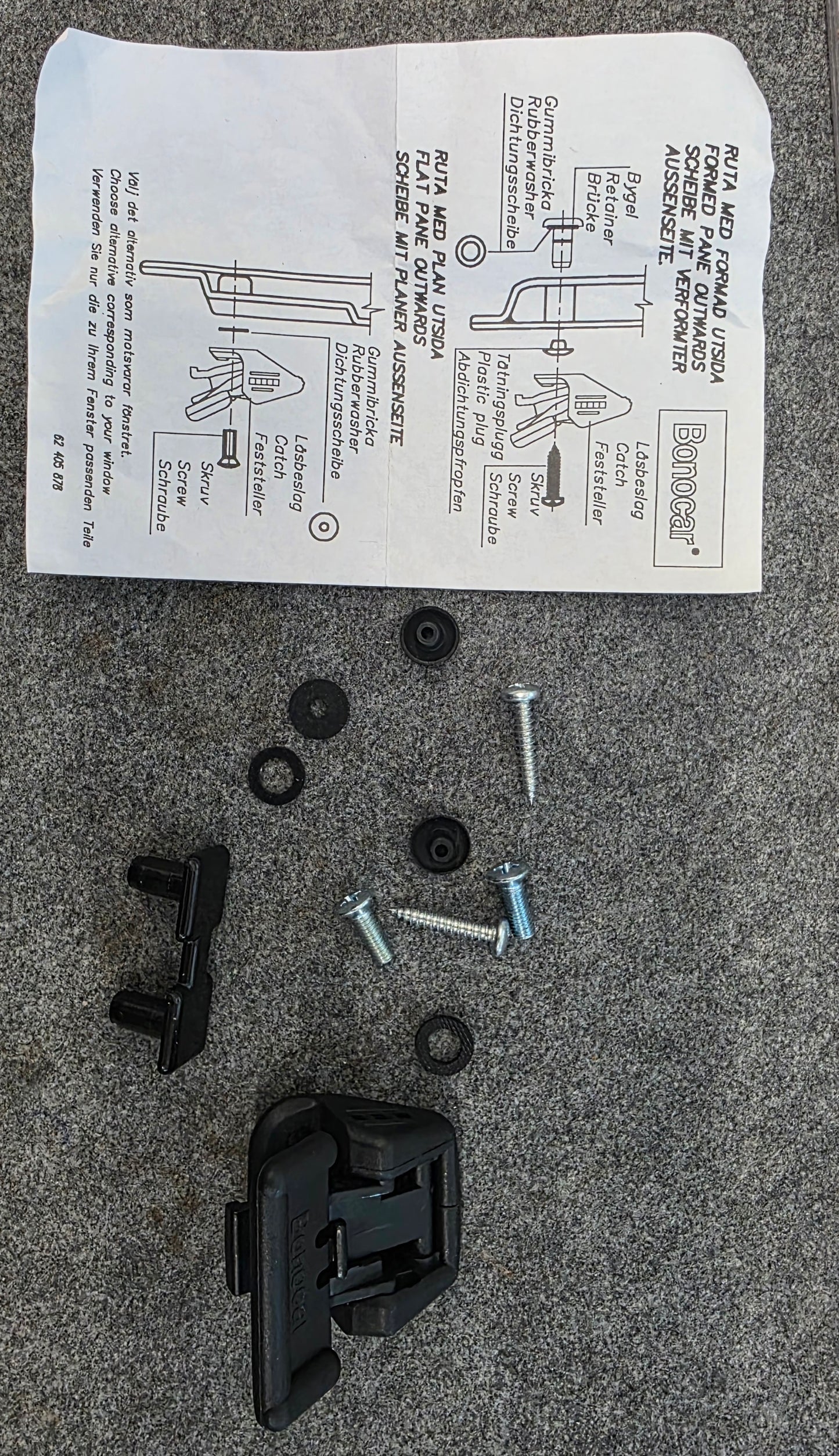Bonocar Bofors Fensterriegel 62 502 383 62502383 VW T2 T3 Westfalia Joker od. Wohnmobile