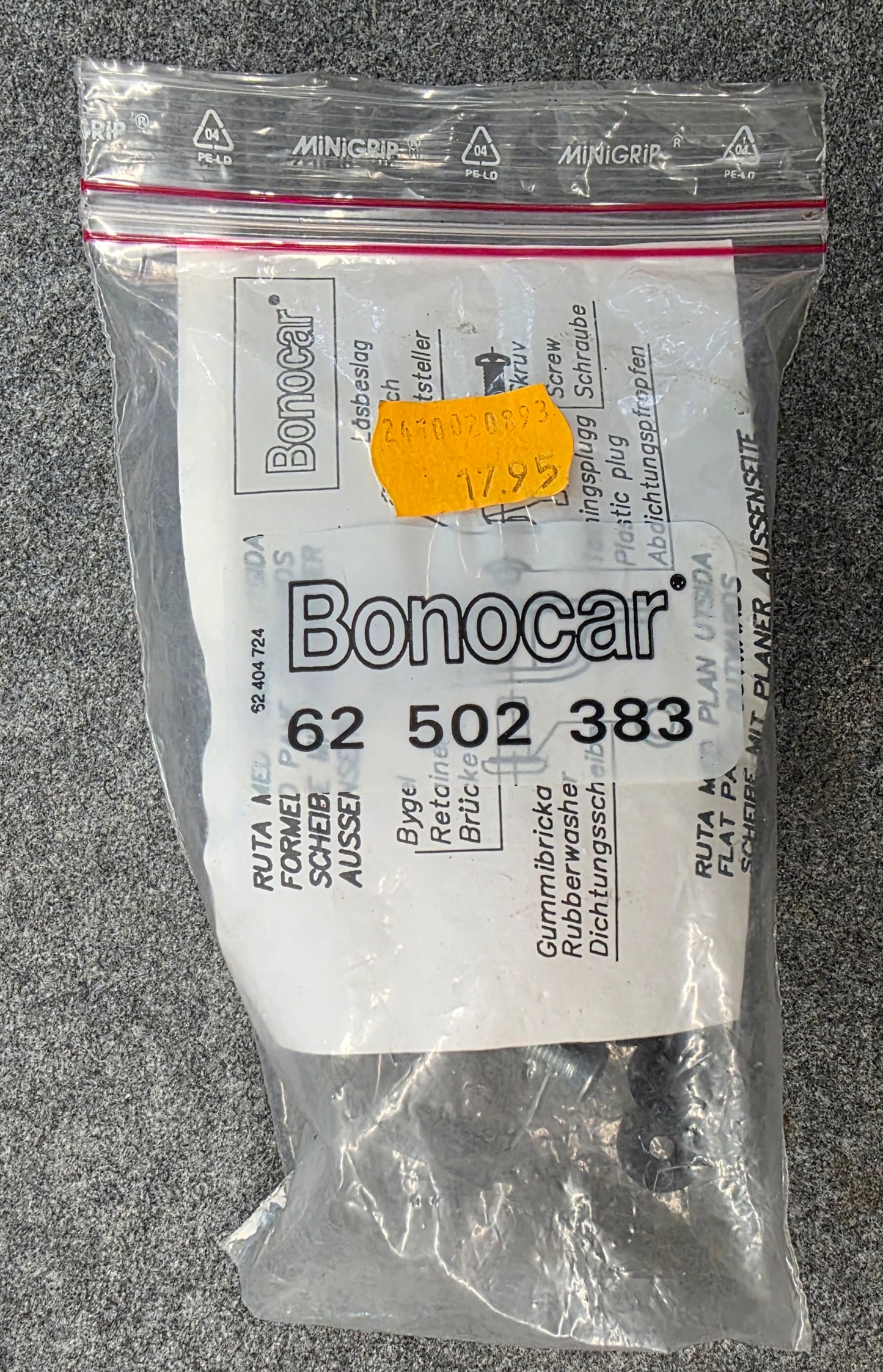Bonocar Bofors Fensterriegel 62 502 383 62502383 VW T2 T3 Westfalia Joker od. Wohnmobile