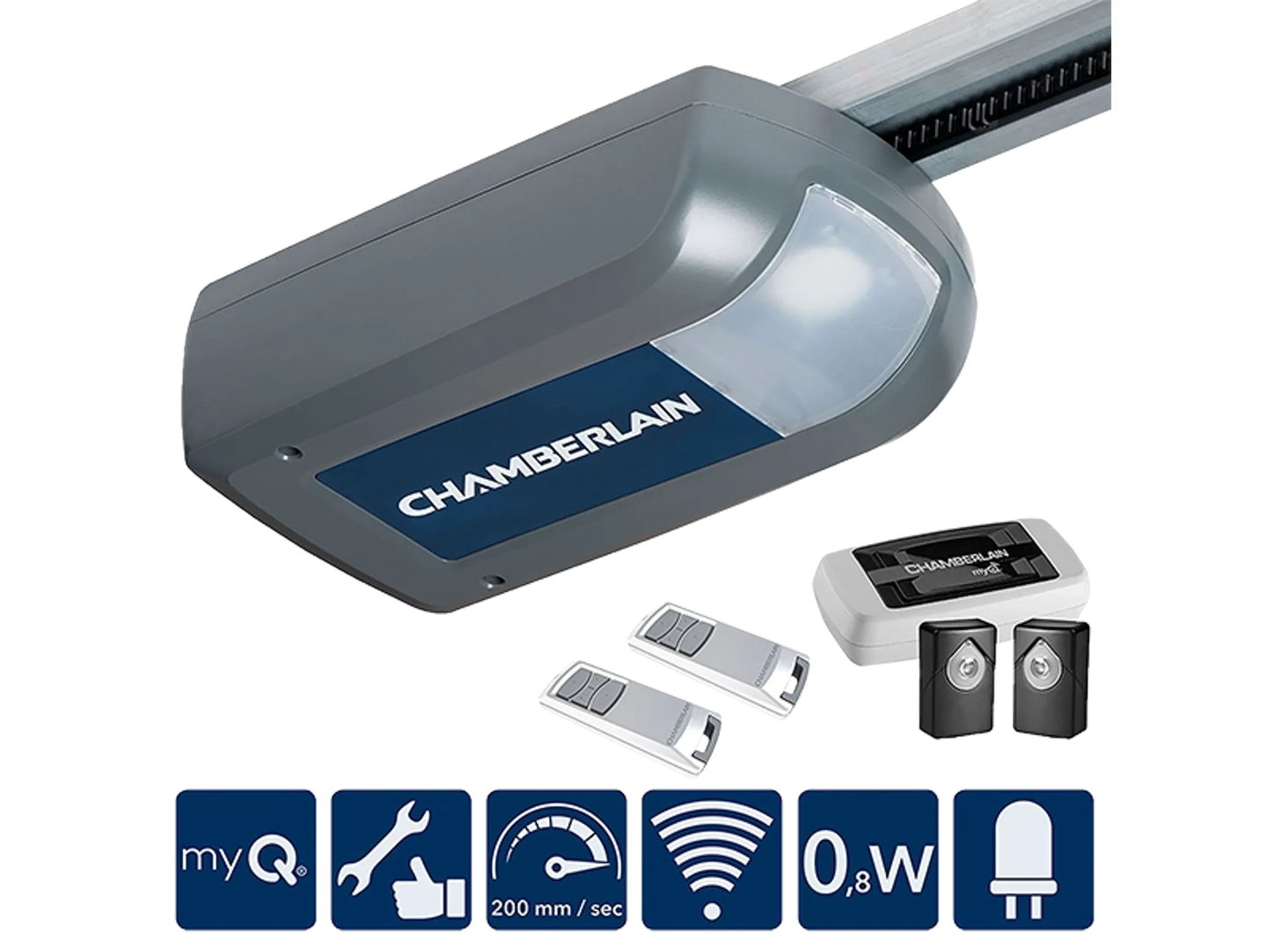 Chamberlein MotorLift 1040EV-Smart / 810EV-Smart Garagentorantrieb mit myQ App-steuerbar