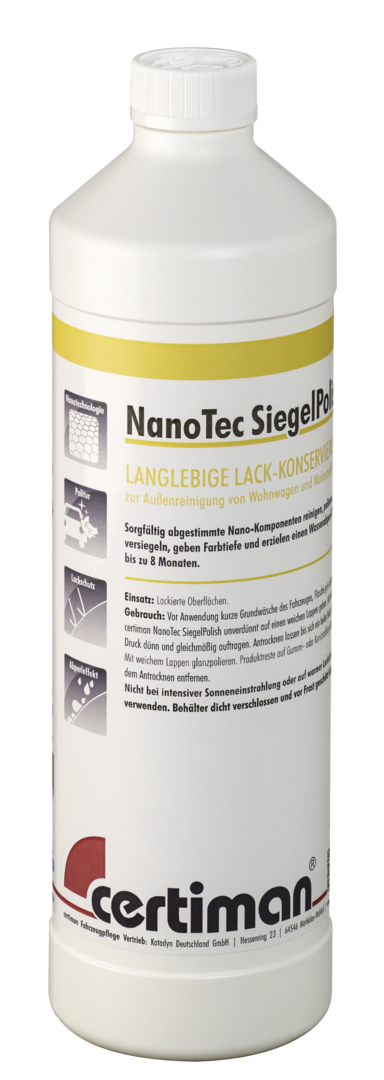 Certiman NanoTec SiegelPolish 1000 ml Lackkonservierung  & Außenreinigung von Wohnwagen, Wohnmobil & Boot