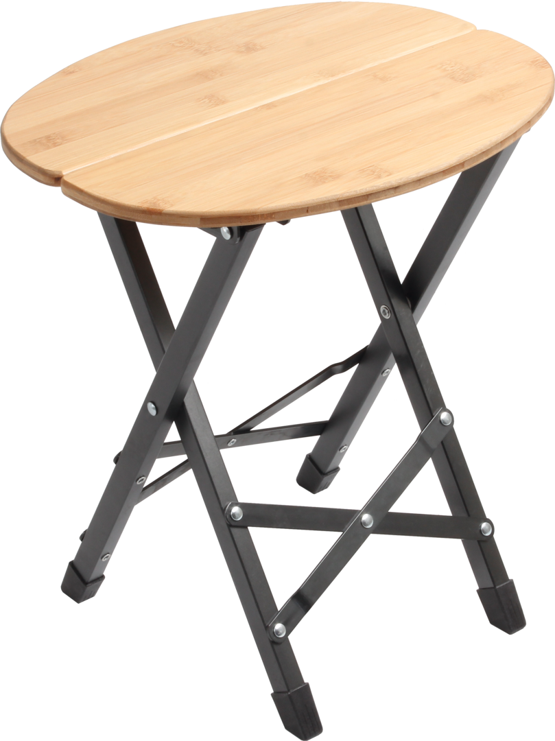 Brunner Klapphocker Twisty Bamboo Oval Hocker Campinghocker mit Bambus-Platte