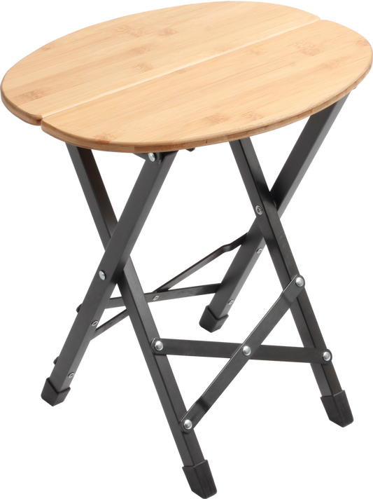 Brunner Klapphocker Twisty Bamboo Oval Hocker Campinghocker mit Bambus-Platte