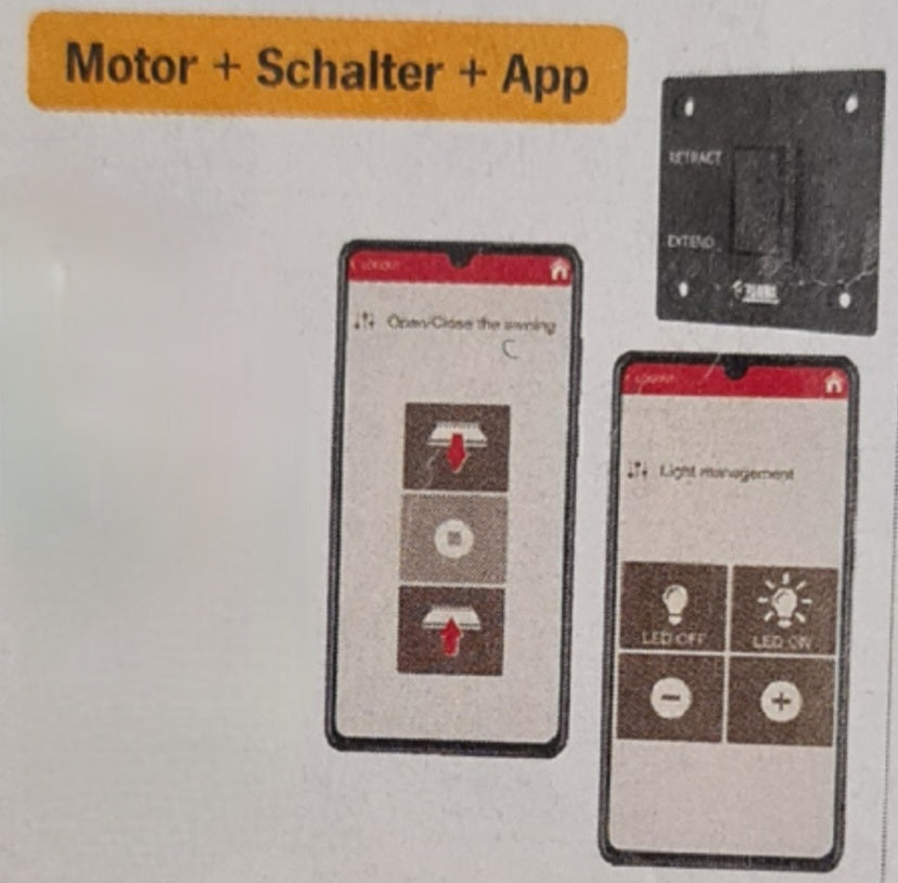 Fiamma 12V-Motor-Kit F80s & F65s + F80L & F65L Markise, wahlweise Compact, Plus, Advanced, Upgrade-Kit