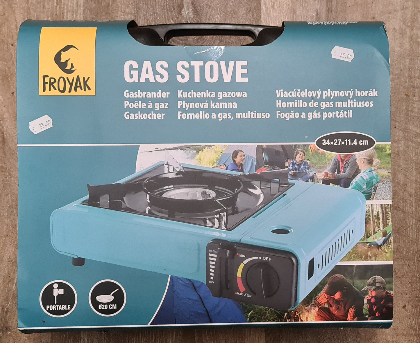 Froyak mobiler Butan-Gas-Kocher Camping-Gaskocher für 227 g-Gaskartuschen 520 ml