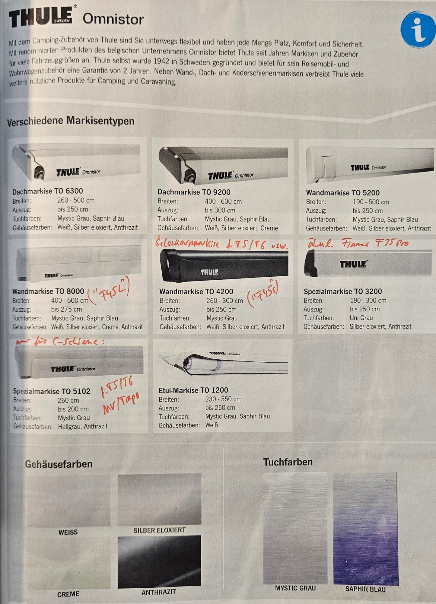markisen 2 wahl Markisen ohne OVP / 2. Wahl, 25 - 60 % Nachlass - Dometic, Brustor, Thule & Fiamma