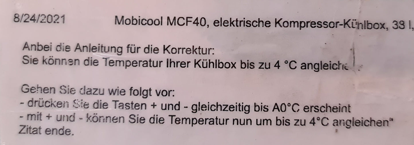 Mobicool MCF40 Kompressor-Kühlbox, 12/24/230V, 38L MCF 40 9600024952