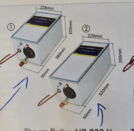 Pundmann Therm Boiler Air in 3l, 6l & 9l  - 12V / 24V / 230V Warmwasserboiler für Luftheizung