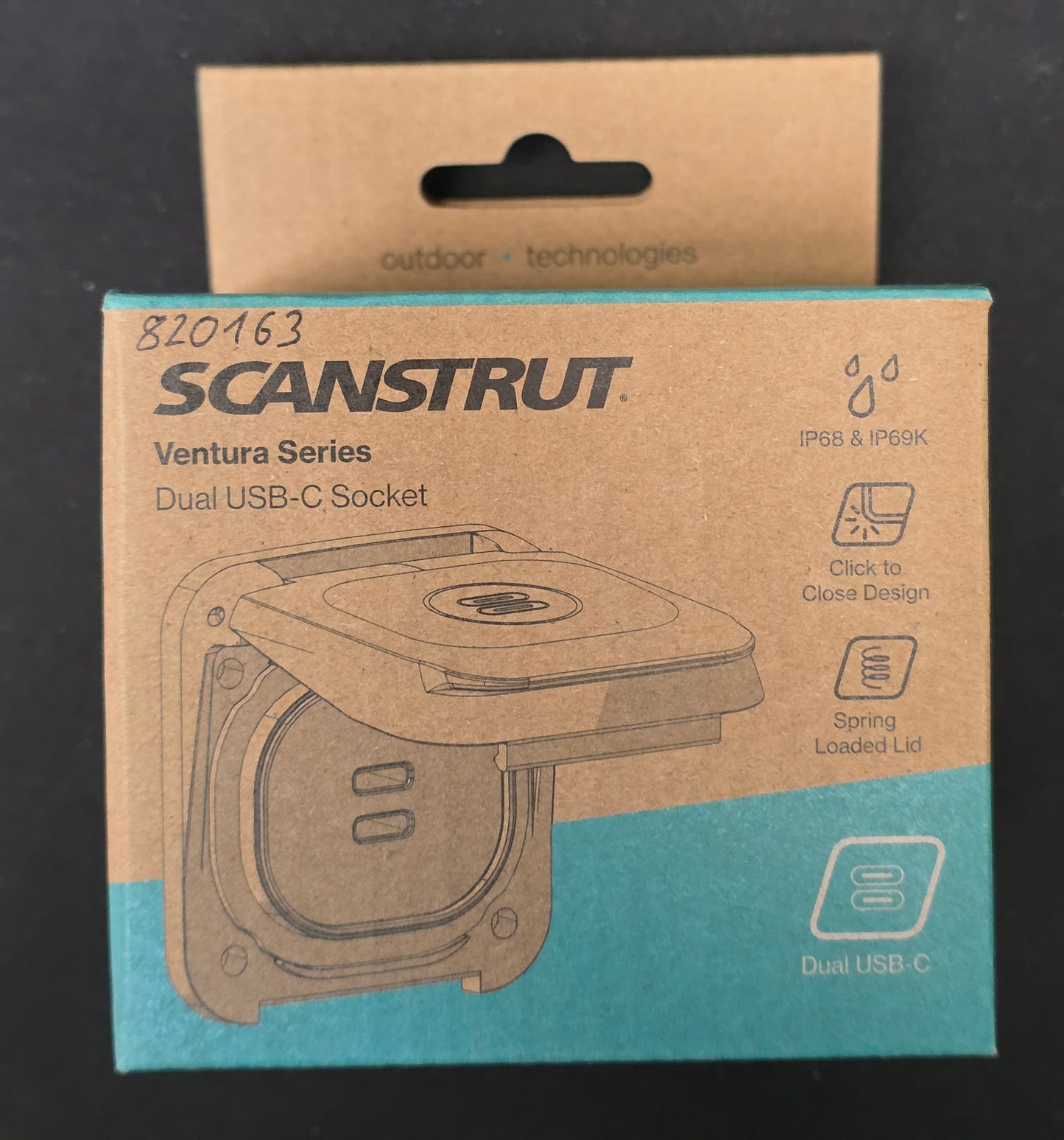 Scanstrut Außensteckdose Ventura Series Dual USB-C Socket 2 x 3A