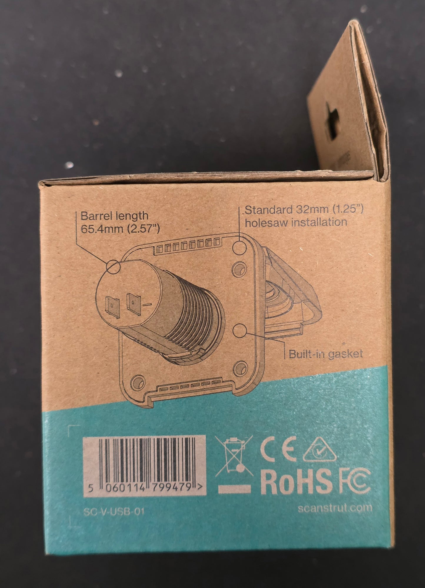 Scanstrut Außensteckdose Ventura Series Dual USB-C Socket 2 x 3A
