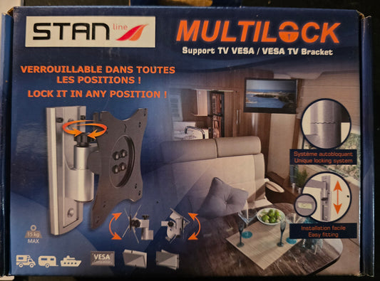 Stan Line / Vechline Multilock TV-Wandhalterung VESA für Wohnmobile für Fernseher 13 bis 32 Zoll, 15 kg max.