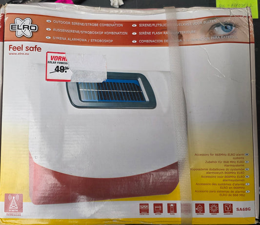 Elro Aussensirene / Stroboskop Kombination / Solar Funksirene für Alarmanlage SA68G