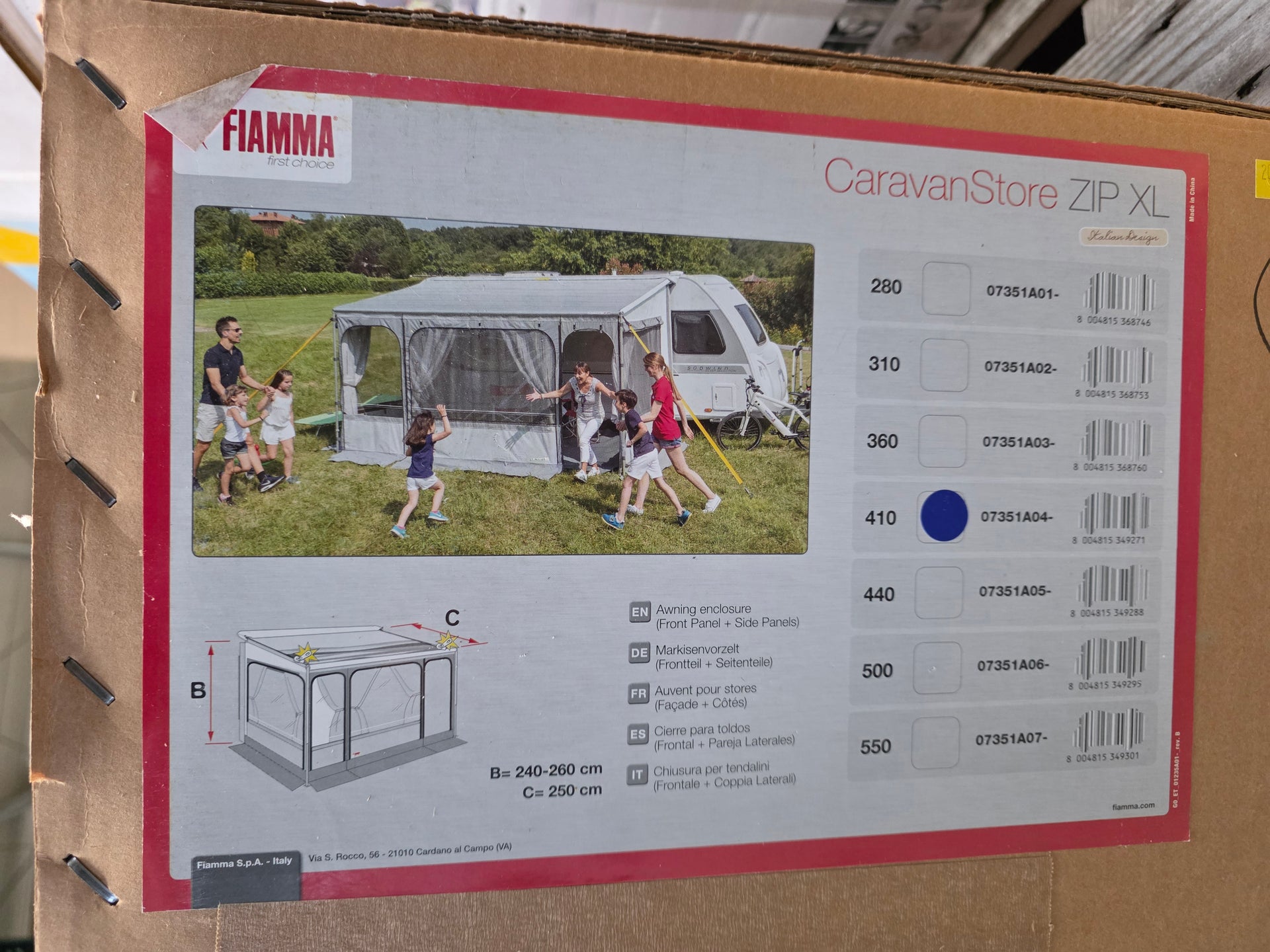 Fiamma Markisenvorzelt für Caravanstore Zip XL, Modell Privacy Room ZI – Camper-Forum-Münsterland