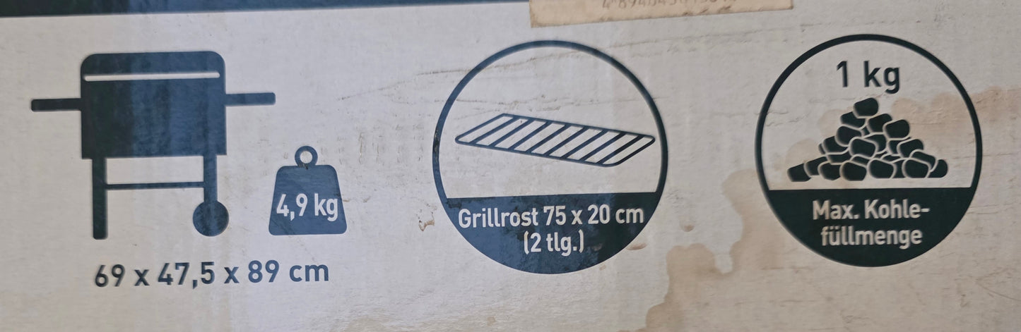 Silvertree Picknick-Grill Ciuciuuati 69x47,5x89 Holzkohlegrill