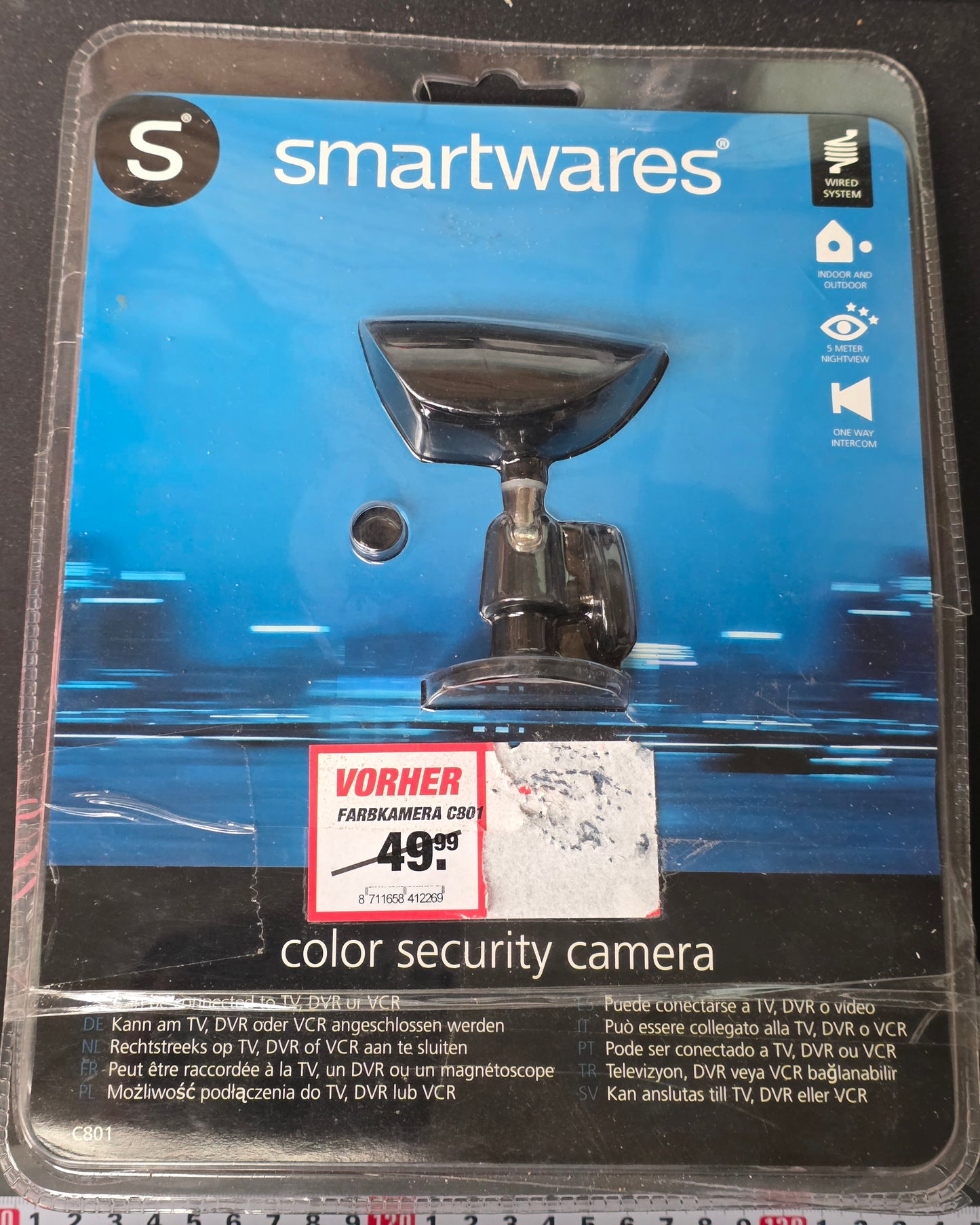 Smartwares C801 Überwachungskamera Farbkamera - VGA Nachtsichtfunktion - 18 Meter Kabel