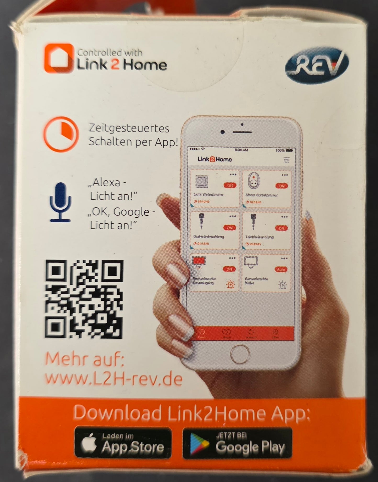 REV WiFi Schalter Link2Home Wifi Aus-/Wechselschalter Komplettgerät