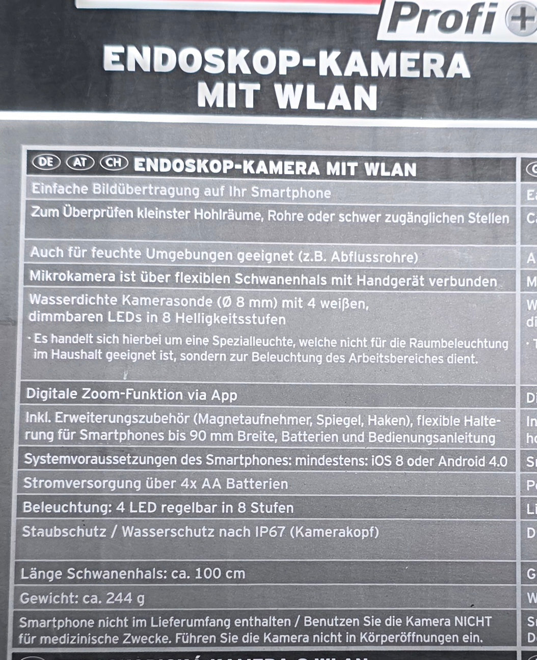 Powerfix Endoskop-Kamera mit WLAN