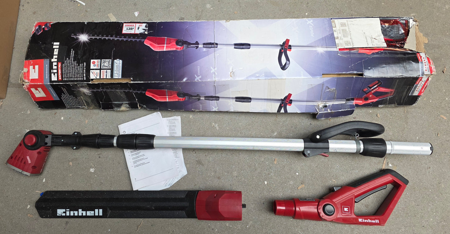 Einhell Expert Plus GE-HH 18 Li T Kit Akku-Heckenschere für 18V Akkus