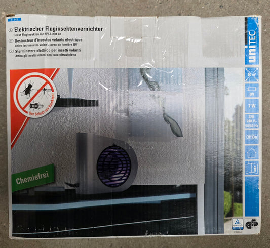 Unitec Elektrischer Camping-Insektenvernichter mit UV-Licht Lichtfalle Insektenfalle 7W 7 Watt