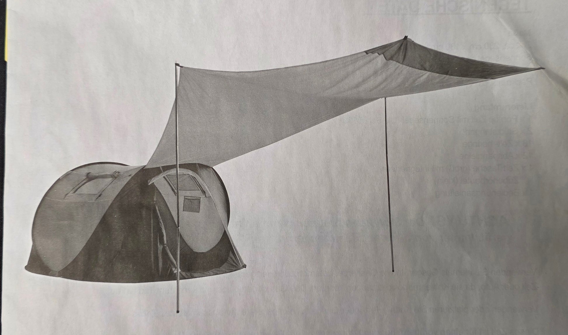 Pop-Up Zelt mit Sonnensegel / Wurfzelt
