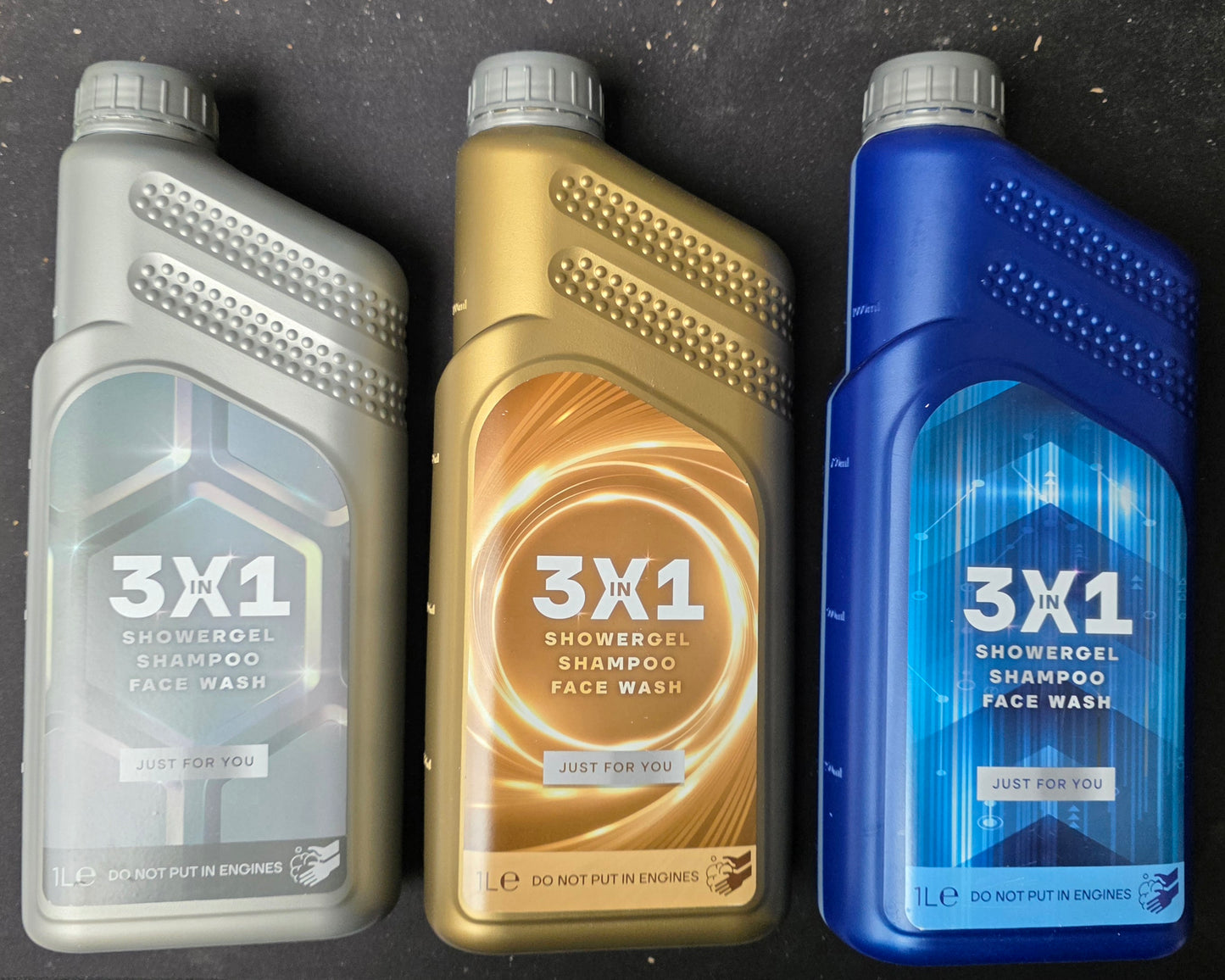 3 in 1 Duschgel Shampoo in Optik einer Motorölflache 1 Liter Motoröl-Optik Scherzartikel