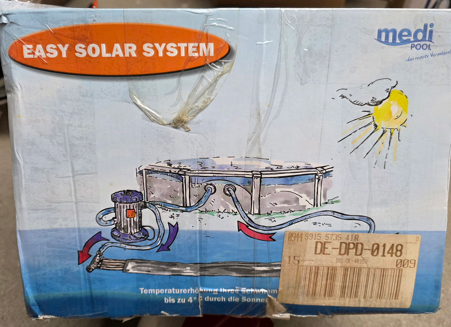 Medi Pool Easy Solar System 3,46 x 0,35 m (+4°C Wassertemperatur im Pool) Solarheizung Solarabsorber 3,46 x 0,36m