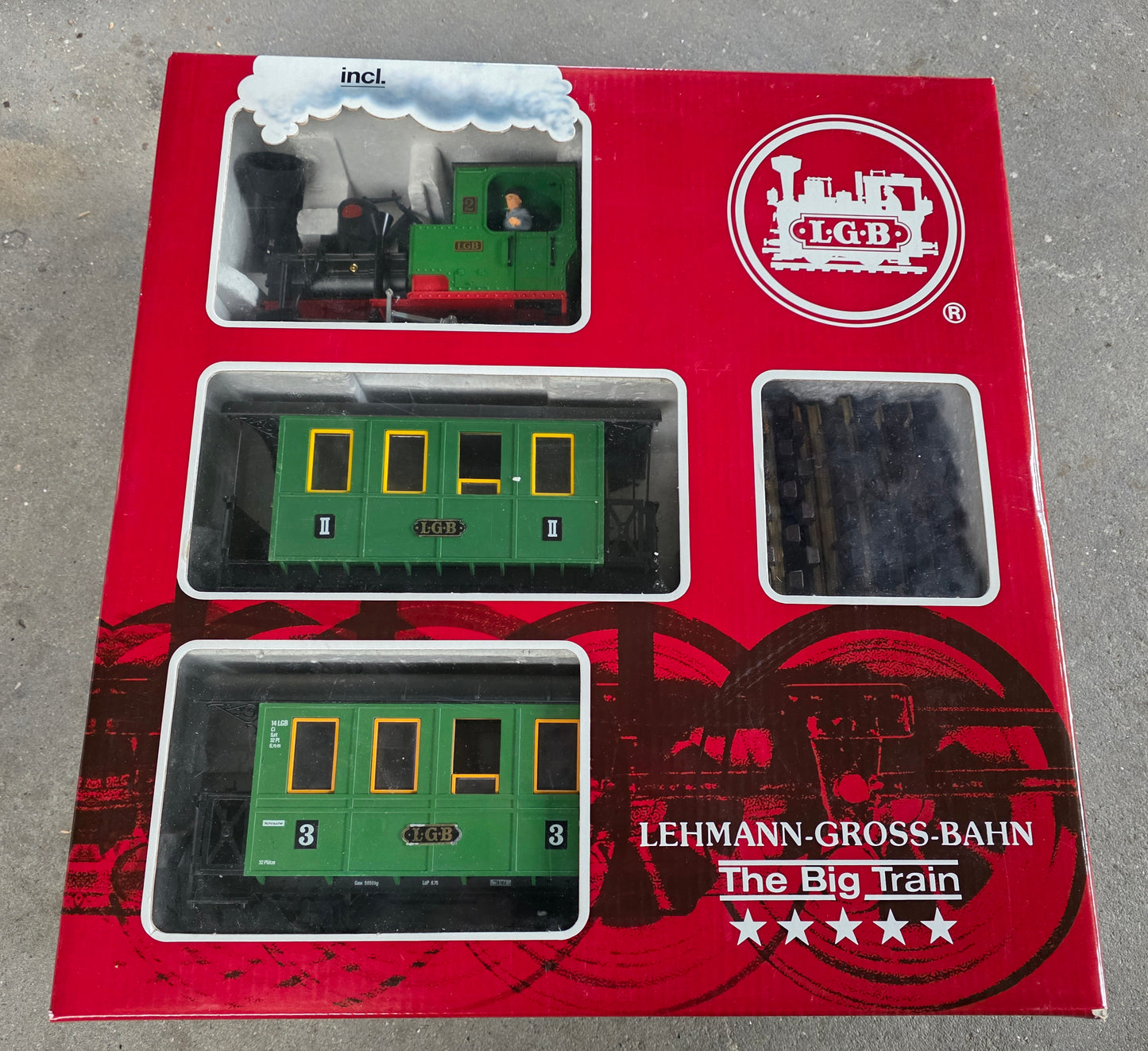 Lehmann Garteneisenbahn Gross Bahn The Big Train LGB - Spur G / 23301 Starterset Dampf gebr. mit OVP