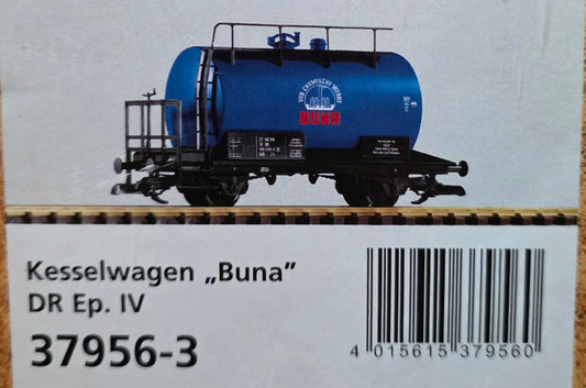 Piko Kesselwagen Buna DR Ep. IV 37956-3 blau Spur G Gartenbahn Garteneisenbahn