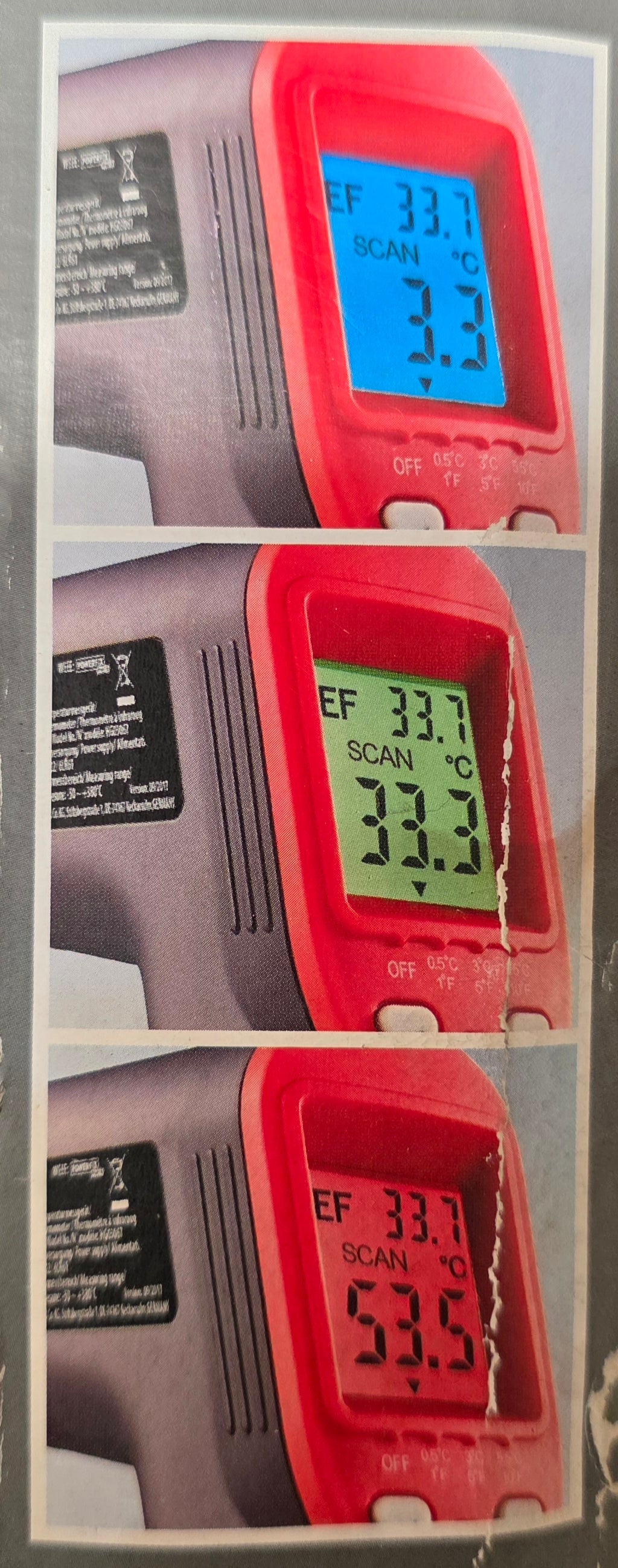 Powerfix Infrarot-Temperaturmessgerät von -50 bis 280 Grad Celsius