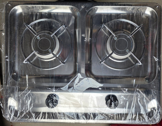 Suter Einbau-Gaskocher Gaskochfeld Zweiflammen-Kochmulde 2F mit 30 mbar 2x1700 Watt
